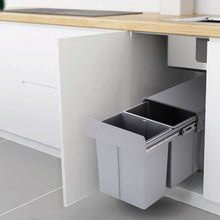 Load image into Gallery viewer, 30/40L Grey Pull Out Recycling Waste Bin for Kitchen Kitchen Waste Bins Living and Home