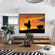 Load image into Gallery viewer, Manual Pull Down Retractable Projector Screen 4:3 Projector Screens Living and Home 129cm L x 87cm W