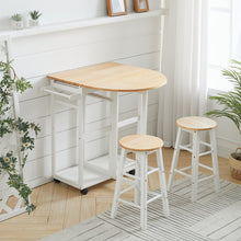 Load image into Gallery viewer, Chic White Kitchen Mobile Cart with Pine and MDF Construction Living and Home