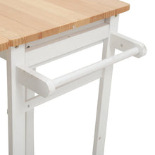Load image into Gallery viewer, Chic White Kitchen Mobile Cart with Pine and MDF Construction Living and Home