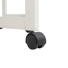 Load image into Gallery viewer, Chic White Kitchen Mobile Cart with Pine and MDF Construction Living and Home