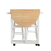 Load image into Gallery viewer, Chic White Kitchen Mobile Cart with Pine and MDF Construction Living and Home