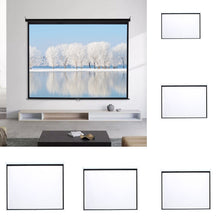 Load image into Gallery viewer, 4:3 Projector Screen with Manual Pull Down for Home Theater Projector Screens Living and Home
