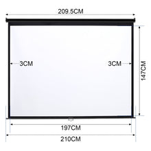 Load image into Gallery viewer, 4:3 Projector Screen with Manual Pull Down for Home Theater Projector Screens Living and Home