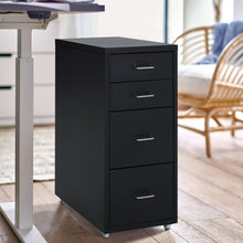 Load image into Gallery viewer, 3/4/6/8Drawers Office Filing Cabinet Metal White Chest Storage Unit Wheels Cabinets Living and Home