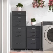 Load image into Gallery viewer, 3/4/6/8Drawers Office Filing Cabinet Metal White Chest Storage Unit Wheels Cabinets Living and Home