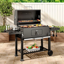 Load image into Gallery viewer, Barrel Charcoal Outdoor Grill Wide 160cm with Side Shelves BBQ Grills Living and Home