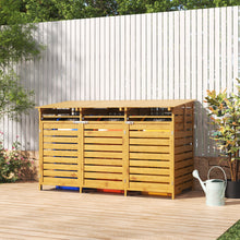 Load image into Gallery viewer, Outdoor Spruce Wood Trash Can Storage Shed