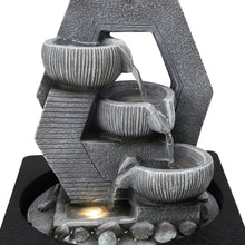 Load image into Gallery viewer, LED Light Cascade Tabletop Fountain Relaxing Water Feature for Relaxation and Meditation Soothing Waterfall Design Fountains Living and Home