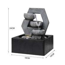 Load image into Gallery viewer, LED Light Cascade Tabletop Fountain Relaxing Water Feature for Relaxation and Meditation Soothing Waterfall Design Fountains Living and Home