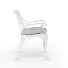 Load image into Gallery viewer, Set of 2 Garden Chairs Cast Aluminum Seating with Cushion Patio Side Chairs Living and Home