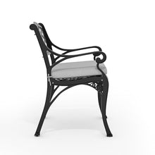 Load image into Gallery viewer, Set of 2 Garden Chairs Cast Aluminum Seating with Cushion Patio Side Chairs Living and Home