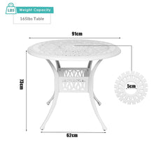 Load image into Gallery viewer, Garden Bistro Table Round Hollow Table with Parasol Hole Garden Dining Tables Living and Home