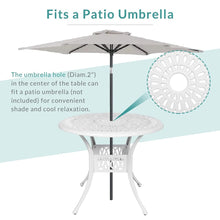 Load image into Gallery viewer, Garden Bistro Table Round Hollow Table with Parasol Hole Garden Dining Tables Living and Home