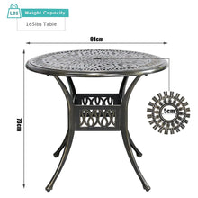Load image into Gallery viewer, Garden Bistro Table Round Hollow Table with Parasol Hole Garden Dining Tables Living and Home