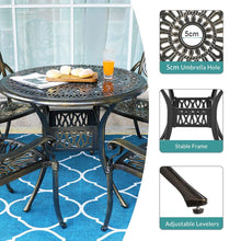 Load image into Gallery viewer, Garden Bistro Table Round Hollow Table with Parasol Hole Garden Dining Tables Living and Home