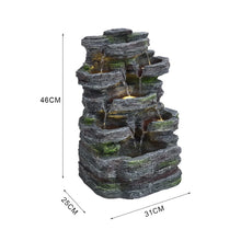 Load image into Gallery viewer, Faux Rock Garden Fountain with Lights Fountains Living and Home