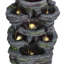 Load image into Gallery viewer, Faux Rock Garden Fountain with Lights Fountains Living and Home