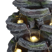 Load image into Gallery viewer, Faux Rock Garden Fountain with Lights Fountains Living and Home