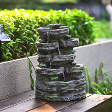 Load image into Gallery viewer, Faux Rock Garden Fountain with Lights Fountains Living and Home