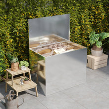 Load image into Gallery viewer, Large Galvanized Feed Storage Bin with One Compartment Garden Storage Boxes Living and Home