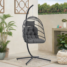 Load image into Gallery viewer, Hanging Chair with Stand and Cushion