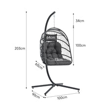 Load image into Gallery viewer, Hanging Chair with Stand and Cushion