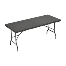 Load image into Gallery viewer, Portable Outdoor Folding Table - Rattan Plastic, Black Collapsible Design Foldtable table Living and Home