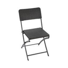 Load image into Gallery viewer, Set of 2 Outdoor Rattan Plastic Folding Chairs for Parties Events and More Garden Dining Sets Living and Home
