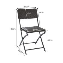 Load image into Gallery viewer, Set of 2 Outdoor Rattan Plastic Folding Chairs for Parties Events and More Garden Dining Sets Living and Home