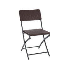 Load image into Gallery viewer, Set of 2 Outdoor Rattan Plastic Folding Chairs for Parties Events and More Garden Dining Sets Living and Home