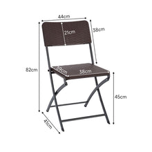 Load image into Gallery viewer, Set of 2 Outdoor Rattan Plastic Folding Chairs for Parties Events and More Garden Dining Sets Living and Home