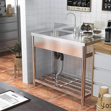 Load image into Gallery viewer, Stainless Steel One Compartment Commercial Sink with Right Drainboard Living and Home