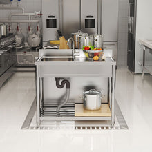 Load image into Gallery viewer, Stainless Steel One Compartment Commercial Sink with Right Drainboard Living and Home
