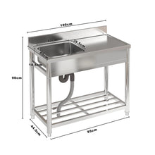 Load image into Gallery viewer, Stainless Steel One Compartment Commercial Sink with Right Drainboard Living and Home