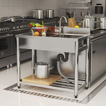 Load image into Gallery viewer, Stainless Steel One Compartment Commercial Sink with Right Drainboard Living and Home