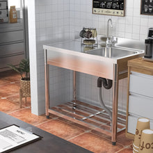 Load image into Gallery viewer, Stainless Steel One Compartment Commercial Sink with Right Drainboard Living and Home