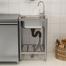 Load image into Gallery viewer, Stainless Steel Commercial Sink with Shelf