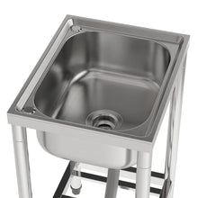 Load image into Gallery viewer, Stainless Steel One Compartment Commercial Kitchen Sink with Left Drainboard Kitchen Sinks Living and Home