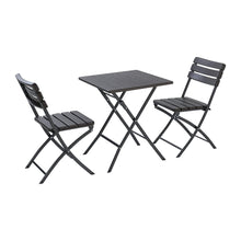 Load image into Gallery viewer, 3-Piece Plastic Outdoor Folding Table and Chairs Set Garden Dining Sets Living and Home