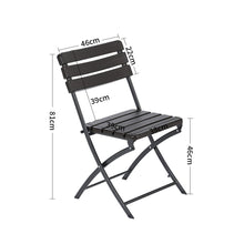 Load image into Gallery viewer, 3-Piece Plastic Outdoor Folding Table and Chairs Set Garden Dining Sets Living and Home