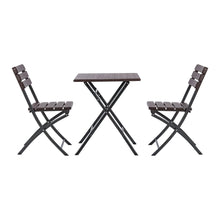 Load image into Gallery viewer, 3-Piece Plastic Outdoor Folding Table and Chairs Set Garden Dining Sets Living and Home