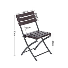 Load image into Gallery viewer, 3-Piece Plastic Outdoor Folding Table and Chairs Set Garden Dining Sets Living and Home