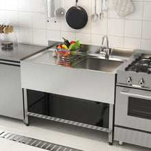 Load image into Gallery viewer, Stainless Steel Hand Wash Basin with Front Side Living and Home