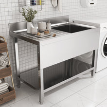 Load image into Gallery viewer, Stainless Steel Hand Wash Basin with Front Side Living and Home