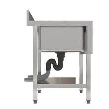 Load image into Gallery viewer, Stainless Steel Two Compartment Commercial Sink with Shelf Kitchen Sinks Living and Home
