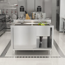 Load image into Gallery viewer, Dismantlable 201 Stainless Steel Double Sink Cabine Living and Home
