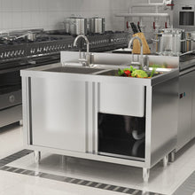Load image into Gallery viewer, Dismantlable 201 Stainless Steel Double Sink Cabine Living and Home
