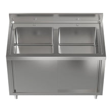 Load image into Gallery viewer, Dismantlable 201 Stainless Steel Double Sink Cabine Living and Home