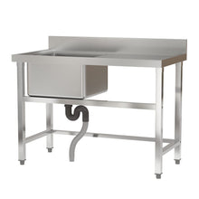 Load image into Gallery viewer, Stainless Steel One Compartment Commercial Sink with Right Drainboard Kitchen Sinks Living and Home